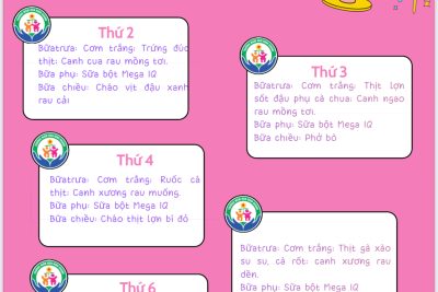 THỰC ĐƠN TUẦN 3 THÁNG 5 NĂM 2026