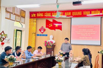 TRƯỜNG MN NINH KHÁNH ĐÓN ĐOÀN KIỂM TRA CƠ SỞ VẬT CHẤT CỦA UBND PHƯỜNG HOA LƯ