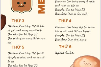 THỰC ĐƠN TUẦN 2 THÁNG 2 NĂM 2026