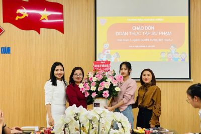 TRƯỜNG MẦM NON NINH KHÁNH ĐÓN ĐOÀN GIÁO SINH THỰC TẬP TRƯỜNG ĐẠI HỌC HOA LƯ