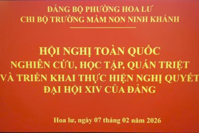 🇻🇳🇻🇳🇻🇳Chi bộ trường MN Ninh Khánh tham dự: Trực tuyến HỘI NGHỊ TOÀN QUỐC QUÁN TRIỆT & TRIỂN KHAI THỰC HIỆN NGHỊ QUYẾT ĐẠI HỘI XIV CỦA ĐẢNG🇻🇳🇻🇳🇻🇳