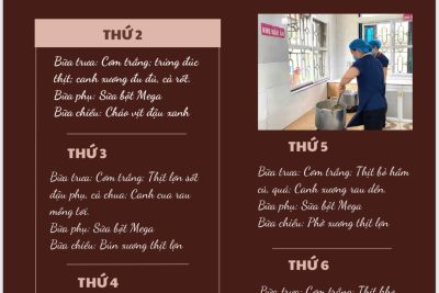 Thực đơn dinh dưỡng tuần 4, tháng 4/2026 (từ 20/4/2026-24/4/2026)